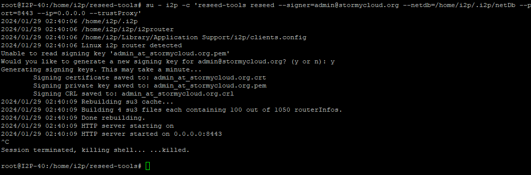 SSL certificate generation