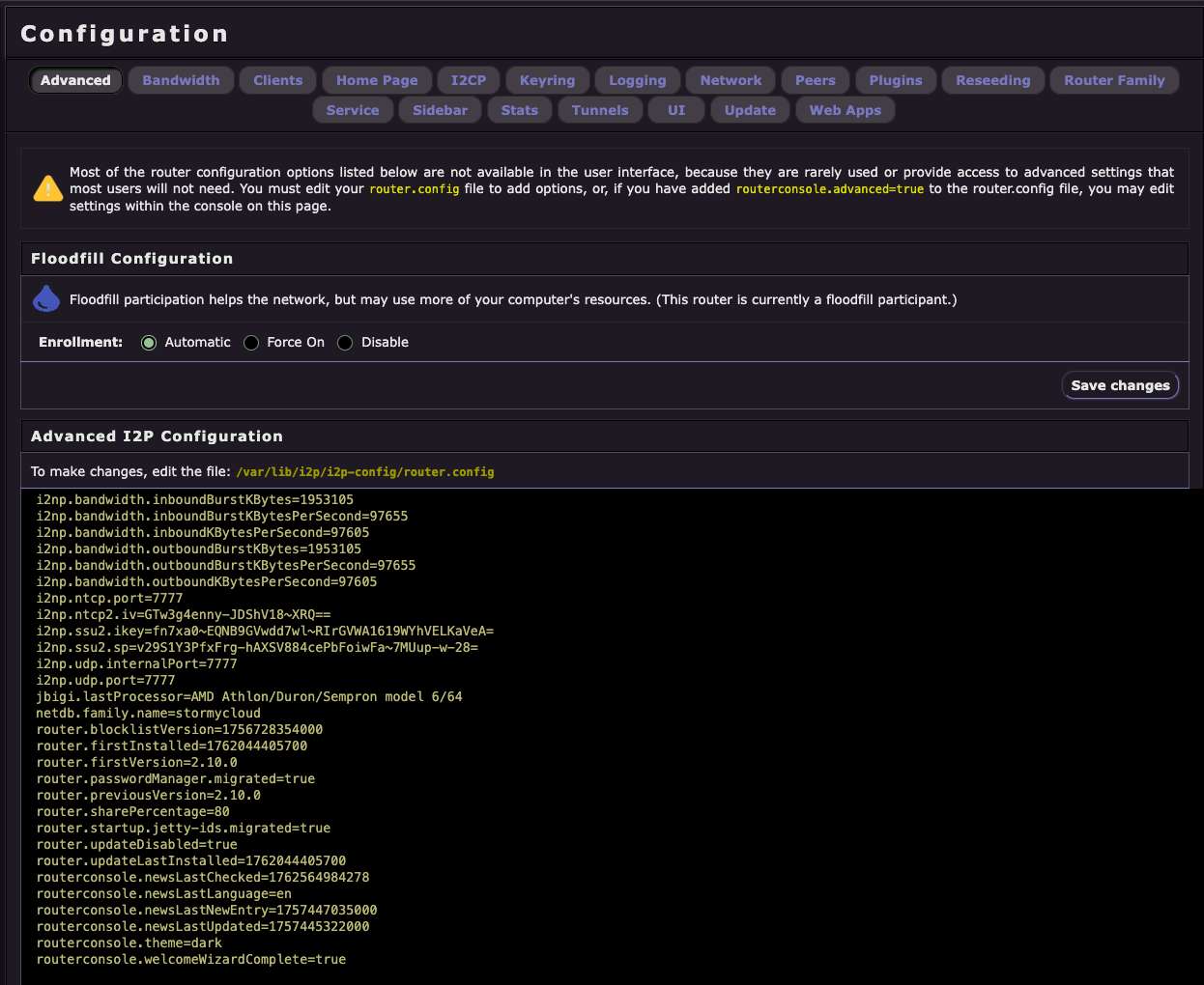 Router Console Advanced Configuration