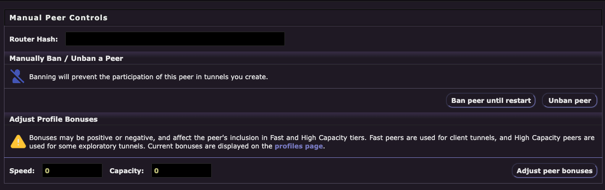 Router Console Peer Configuration
